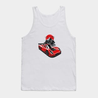 Red Ultima GTR Mountains Tank Top